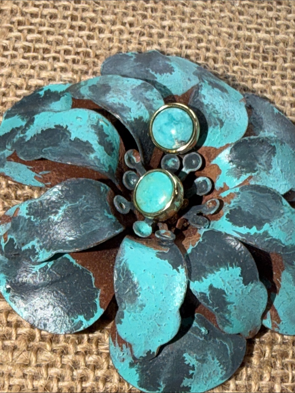 Pierced turquoise studs posts style lovely round color is exquisite gold plated - Picture 12 of 13